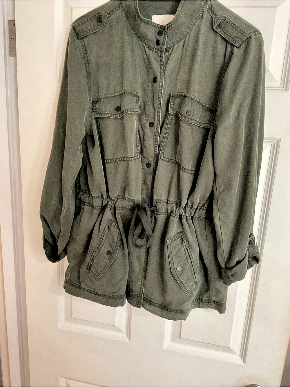 LOFT Utility Field Jacket Women's Lyocell Utility Jacket Green